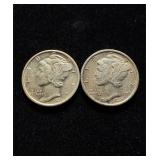Mercury Dimes 2 Hi Grade
