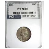 1961 Quarter MS68 LISTS $8000 IN 67+