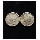 Mercury Dimes 2 Hi Grade