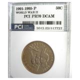1991-95-P 50c World War II PCI PR70 DCAM