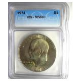 1974 Ike ICG MS66+ LISTS $2000