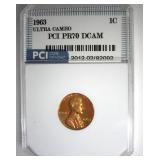 1963 Cent PR70 DCAM UC LISTS $300 IN 69 DC