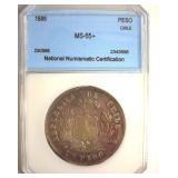 1889 Peso NNC MS65+ Chile