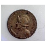 1930 Silver 1/10 Balboa Panama Great Toning