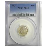 1963 Dime PCGS PR68