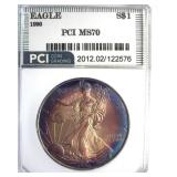 1990 Silver Eagle MS70 LISTS $3850