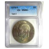 1976-D T2 Ike ICG MS66+ LISTS $350
