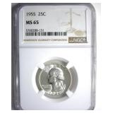 1955 Quarter NGC MS65