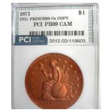1879 Dollar PCI PR69 CAM Schoolgirl Cu Copy