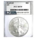 1997 Silver Eagle MS70 LISTS $1500