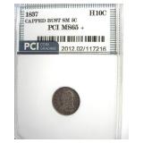 1837 Sm Date Sm 5C Half Dime MS65+ LISTS $4250