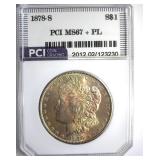 1878-S Morgan MS67+ PL LISTS $20000 IN 67+