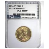 2014-P Pos A Sacagawea $ MS69 LISTS $215 IN 68