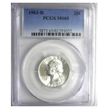 1963-D Quarter PCGS MS65