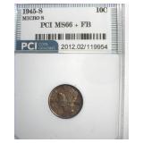 1945-S Micro S Dime MS66+ FB LISTS $1800
