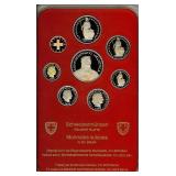 1996 1 Rappen - 5 Francs Proof Set Switzerland
