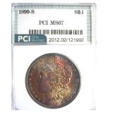 1890-S Morgan MS67 LISTS $25000