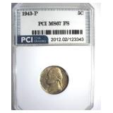 1943-P Nickel MS67 FS LISTS $300