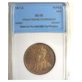1917-B Rupee NNC MS66 India