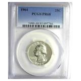 1964 Quarter PCGS PR68