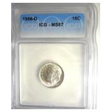 1956-D Dime ICG MS67