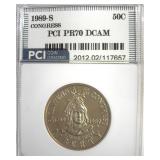 1989-S 50c Congress PR70 DCAM LISTS $115