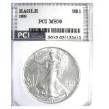 1988 Silver Eagle MS70 LISTS $2350