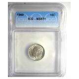 1960 Dime ICG MS67+