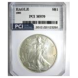 1986 Silver Eagle MS70 LISTS $3500