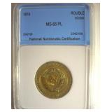 1974 Rouble NNC MS65 PL Russia KEY