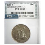 1995-S 50c Olympic Baseball PCI MS70