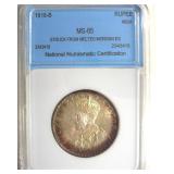 1918-B Rupee NNC MS65 India