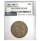 1991-95-P 50c World War II PCI PR70 DCAM