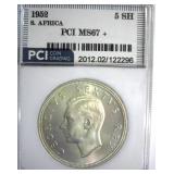 1952 5 Shillings NNC MS67+ South Africa