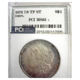 1878 7/8TF Strong Morgan PCI MS65+ DMPL Rarity