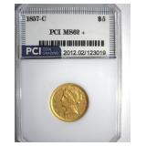 1857-C Gold $5 MS62+ LISTS $37500