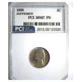1938 Jefferson Nickel MS67 FS LISTS $450