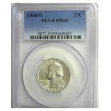 1964-D Quarter PCGS MS65