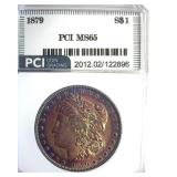 1879 Morgan MS65 LISTS $575