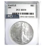 1990 Silver Eagle MS70 LISTS $3850