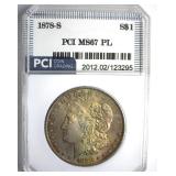 1878-S Morgan MS67 PL LISTS $7000 IN 66+ PL