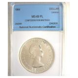 1964 Dollar NNC MS69 PL Confederation Meetings