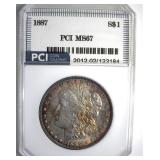 1887 Morgan MS67 LISTS $1700