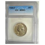 1955-D Quarter ICG MS66+ LISTS $1300