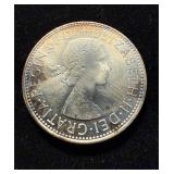 1963 Australia Florin Silver BU