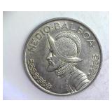 1962 Silver 1/2 Balboa Panama