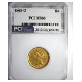 1845-O Gold $5 MS63 LISTS $82500