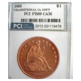 1863 Dollar PCI PR69 CAM Transitional Cu Copy