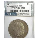 1879 Dollar PCI PR69 CAM Schoolgirl Ni Copy