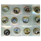 Colorized Kennedy Half Dollars 12pcs